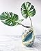 Ahvoler Artificial Palm Leaves Tropical Monstera Leaf Stem Plant for Room Decor Hawaiian Jungle Green Party Decorations, 3 pcs 24.5 