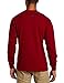 Key Industries Men's Heavyweight 3-Button Long Sleeve Henley Pocket T-Shirt, Red, Large