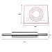 Stainless Steel Rolling Pin (2.4 X 17.6 Inch) for Baking Bakery Cookies Chapati Fondant Dough Pastry Pizza Pie - Non-Stick & Zero Maintenance - Metal Rolling Pin By Funwhale