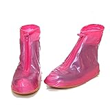 Sukragraha Women Lady Waterproof Shoes Cover Reusable Water Slip Resist Zipper Rain Shoes Guard Overshoe