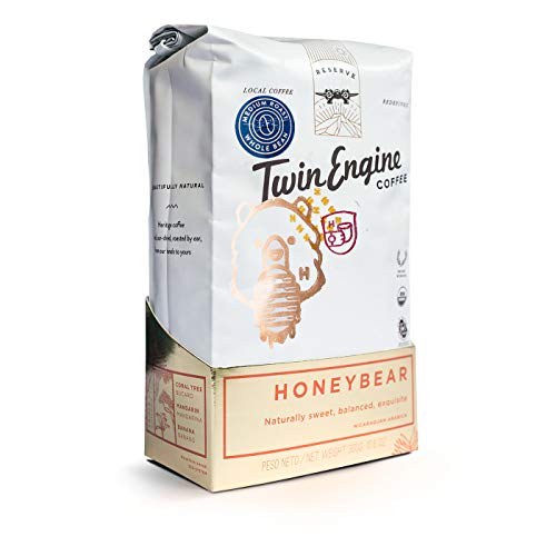 HONEY-BEAR - Reserve Limited Edition | Reserve Roast, Whole Bean, Nicaragua's Coffee, 300g 10.6oz | Rich Specialty Grade Coffee packaged at the source | by Twin Engine Coffee