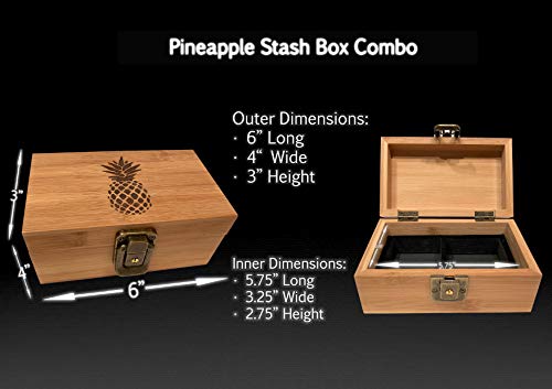 4 Rainbow+Pineapple+Stash+Box+Combo