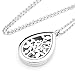 Jovivi Aromatherapy Essential Oil Diffuser Necklace, Stainless Steel Teardrop Locket Pendant with 24