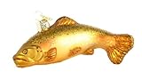 Old World Christmas Brown Trout Glass Ornament