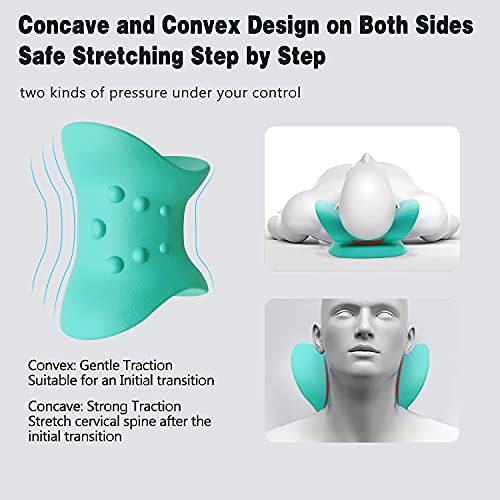 Neck and Shoulder Relaxer Cervical Neck Traction Device,Portable Chiropractic Pillow, Neck Stretcher,Neck Massage Pillow for Pain Relief Management and Cervical