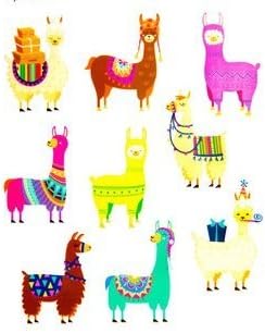 Cute Llama Scrapbook Stickers - 2 Sheets