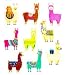 Cute Llama Scrapbook Stickers - 2 Sheets