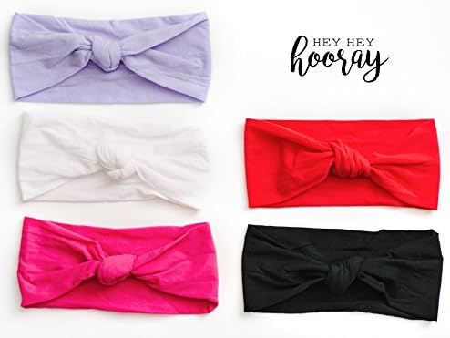 NEW to Amazon | Hey Hey Hooray Nylon Baby &amp; Girls Headbands (Knot)