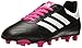 adidas Performance Kids' Goletto VI J Firm Ground Soccer Cleats, Black/White/Shock Pink, 3 Medium US Little Kid