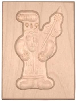 Hofmeister 'Spekulatius'Spiced Biscuit Mould, 1 photo, Santa Claus, made from maple wood