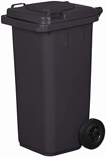 JESTIC Mülltonne Abfalltonne Reststofftonne 120L laufruhige Vollgummi-Räder NEU (Graphite)