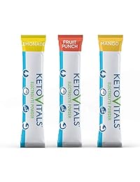 Keto Vitals Electrolitos en polvo | Keto Friendly Electrolitos con potasio, magnesio, sodio y calcio | Keto...