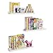 Wallniture Denver Wall Mounted Floating Shelves for Nursery Decor - Kid’s Room Bookshelf Display - Picture Ledge White 22 Inch Set of 3