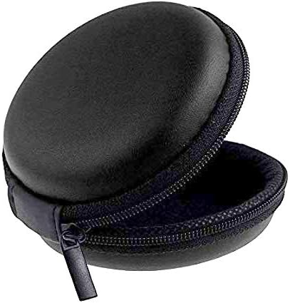 HilGar Earphone Pouch Multi Purpose Pocket Storage Case for Headphone, Pen Drives, Memory Card, Data Cable (Black-2) (Black)