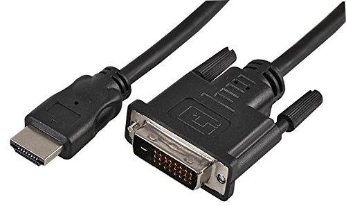 Pro Signal PSG04004 HDMI to DVI-D (24+1 Pin) Male to Male Lead, 2m, Black