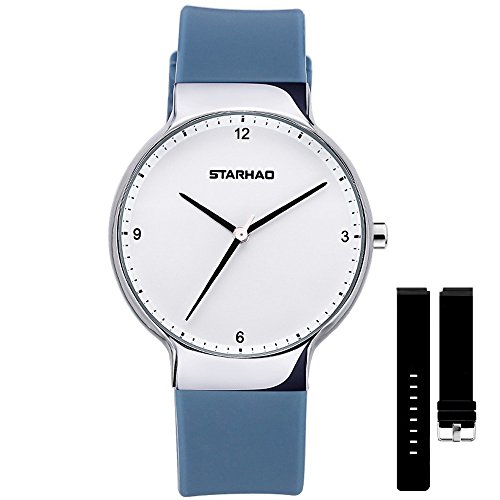 PALADA Women’s Quartz Analog Wrist Watch with 2 Pair of Soft Silicone Band