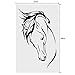 Yosoo Horse Head Wall Sticker Removable Wall Decals DIY Art Mural Home Kitchen Living Room Bedroom Wall Door Decoration