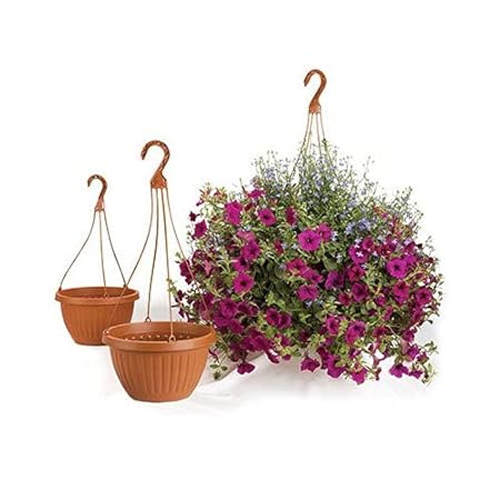 POT & PLANT SHOP 5 Piece Brown Hanging pots for Indoor and Outdoor Home Gardening Decoration Plastic Planting pots