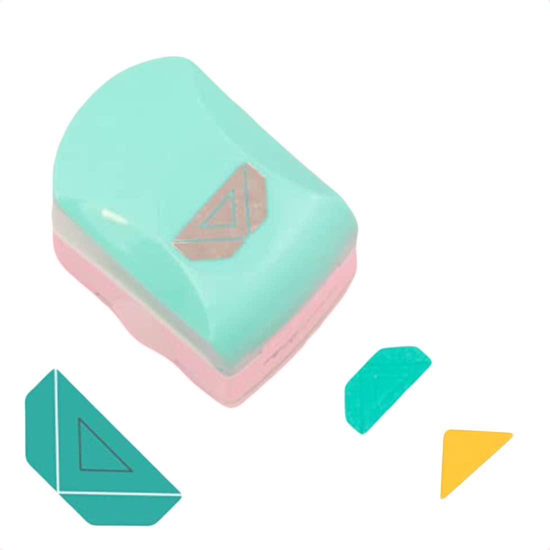 Craftelier - Triangle Push Lever Punch for Paper and Cardstock | For Embellishing Photos in Scrapbooking and Crafts | Size Approx. 7 x 5.5 x 8.2 cm