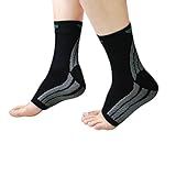 HLYOON W01 Plantar Fasciitis Socks Foot Compression Sleeves (1 Pair) with Arch Support,Lightweight Ankle Braces, Eases Swelling to Relieve Pain（M）