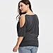 FUNIC Casual Short Sleeve Shirt, Plus Size Women Loose Summer Blouse Tops Shirt Tops (XX-Large, Dark Gray)