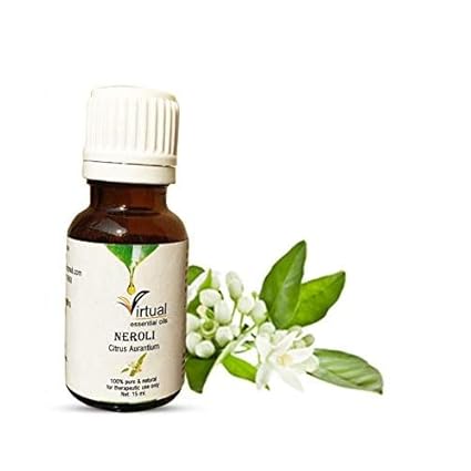 VIRTUAL Neroli Essential Oil (Citrus aurantium) For Hair & Skin Pure and Natural Therapeutic Grade, Excellent for Aromatherapy 15ML