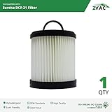 Eureka DCF-21 Filter; Long-Life WASHABLE, REUSABLE and Allergen Filtration, Similar to Eureka DCF21 Part # 67821, 68931, 68931A, EF91, EF-91, EF-91B; Made by ZVac