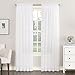 No. 918 Emily Sheer Voile Rod Pocket Curtain Panel, 59" x 108", White