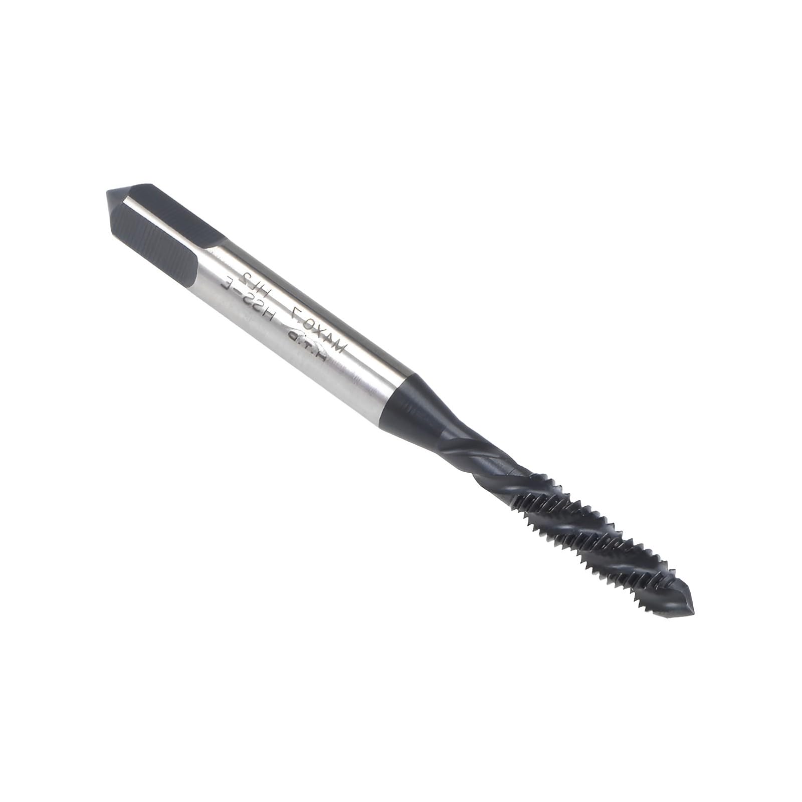 Boxonly Spiral Flute Thread Tap M4 x 0.7mm, for Processing Blind Holes and Sticky Materials, HSS Nitriding Coated, H2 Tolerance, Metric Machine Threading Tap Screw Thread Tapping Tool, 1pcs