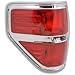 Evan Fischer Tail Light Compatible with 2009-2014 Ford F-150, Driver Side, With Chrome Trim