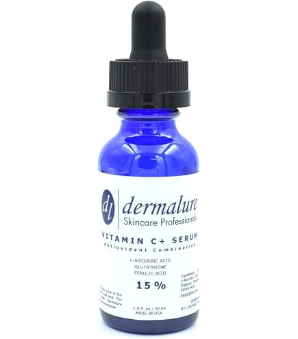VITAMIN C SERUM 20% 1oz. 30ml Skin and Face | Tri-Blend Formula with C Ferulic and Glutathione
