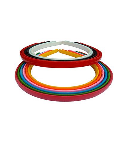 Buy Fida Arts Set Of Multi Colour Plastic Sleek Hair Bands For