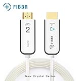 FIBBR Crystal Fiber Optic HDMI Cable High Speed 18Gbps- 4K 60hz Hdmi Cable HDCP 2.2, HDR 10 and Dolby Vision, 4:4:4, HDMI 2.0 Cable for UHD TV, Blue-ray Player, PC, Xbox, PS4 PS4Pro, Projector, 3.3ft