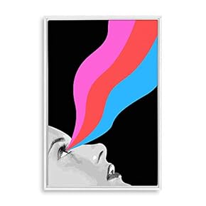 Framed Canvas Wall Art Abstract Colorful Canvas Prints Home Artwork Decoration for Living Room,Bedroom - 16x24 inches