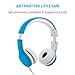 Kids Headphones Volume Limited Foldable Wired Children Headphones with Microphone and Music Sharing for Boys Girls Children (Blue)