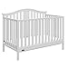 Graco Solano 4-in-1 Convertible Crib With Mattress, White, Converts to Toddler Bed Day Bed or Full Bed, Three Position Adjustable Height Mattress (Premium Mattress Included)