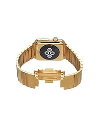 42 mm Apple Watch Karat chapados en oro de 24 K w Oro Acero Inoxidable Link