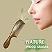 Meta-C Natural Green Sandalwood Wooden Comb - NO SNAGS, NO TANGLE, NO STATIC (Short Handle - Standard Tooth)