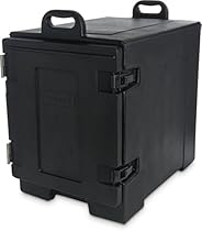 Carlisle PC300N03 Cateraide Portador de bandeja de alimentos aislado de carga final, capacidad para 5 bandejas, negro