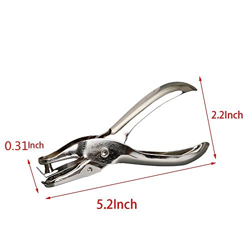 6 Pack Metal Hole Punchers Single Hole Punch Paper Puncher Ticket for School, Home and Office (1/8 inch Hole)