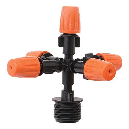 Shoresu 5-Eye Atomizing Nozzle Outdoor Patio Home Misting Cooling System Micro Spray Heads Garden Lawn Irrigation - (2 Pieces/Pack) - Thumbnail 4