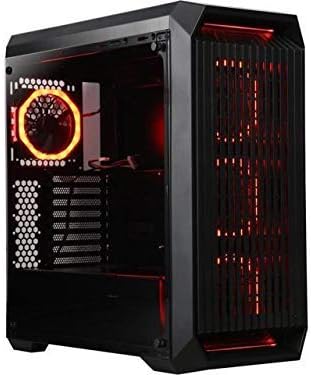 DIYPC Vanguard-V8-RGB Black Dual USB3.0 Steel/Tempered Glass ATX Mid Tower Gaming Computer Case w/Tempered Glass Side Panel