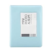 Furnoor Album 64 Pockets 3 Inch Mini Polaroid Photo Album for Fujifilm7s/8/25/50s/90 Picture Case Storage(Blue)