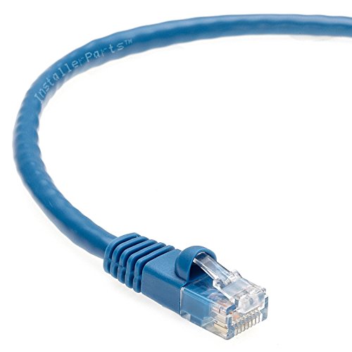 InstallerParts Ethernet Cable CAT5E Cable UTP Booted 75 FT - Blue - Professional Series - 1Gigabit/Sec Network / Internet Cable, 350MHZ
