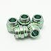 TIKING 2pcs 12mm Titanium Barrel Shape Knife Key Jewelry Parachute Cord Bead Pendant Lanyard-Green