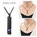 XSMZB Crystal Cremation Urn Jewelry Cube Memorial Ashes Necklace Pendant Keepsake- Black Birthstone Series(Blue)