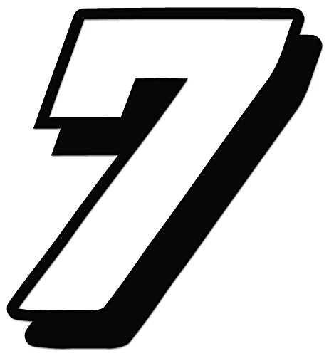 Racing Number 7 Nascar Indy Go Kart Style16 Vinyl Decal Racing Number 7 Nascar Indy Go Kart Style16 Vinyl Decal