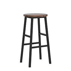 MAHANCRIS Bar Stools, Set of 2 Round Bar Chairs