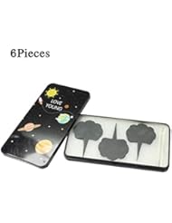 Lonovel Cheese Markers Set Natural Slate Cheese Labels Slate Tags,6 Cheese Labels with 2 Chalk Markers 1 Storage Box Set,Kitchen Cheese Tools for Home or Restaurant Birthday,Party(Starry Sky&Universe)