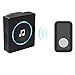 Chime, JETech Portable Wireless DoorBell Chime Plug-in Push Button (Black) - 2127